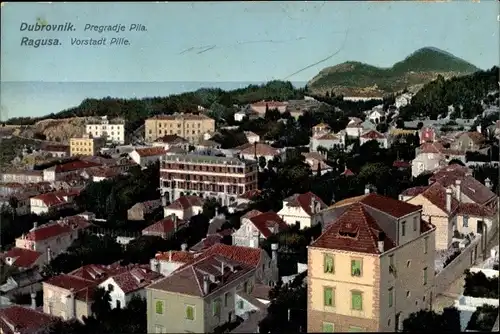 Ak Ragusa Dubrovnik Kroatien, Blick auf Vorstadt Pille