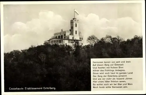 Ak Dresden Cossebaude, Berghotel Osterberg