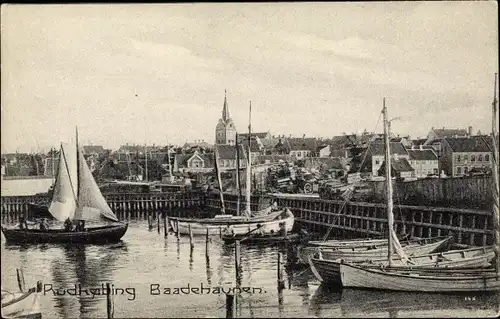 Ak Rudkøbing Dänemark, Baadehavnen