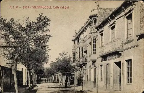 Ak Palafrugell Katalonien, Calle del Sol