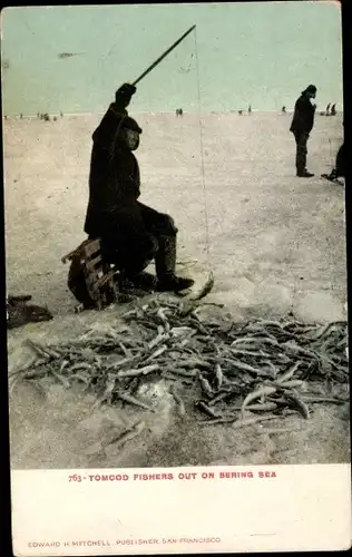 Ak Tomood Fishers out on Bering Sea, Eisangler