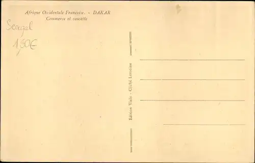 Ak Dakar Senegal, Afrique Occidentale, Commerce et causette