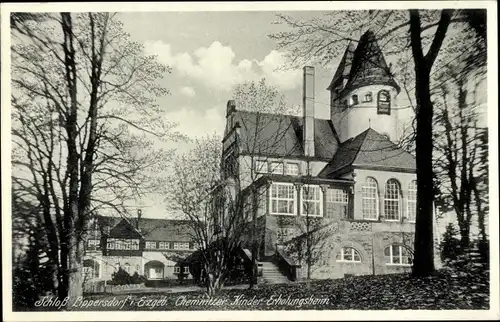 Ak Lippersdorf Lengefeld im Erzgebirge Sachsen, Schloss, Chemnitzer Kinder Erholungsheim