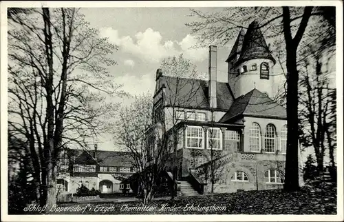 Ak Lippersdorf Lengefeld im Erzgebirge Sachsen, Schloss, Chemnitzer Kinder Erholungsheim