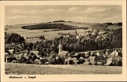 Ak Neuhausen im Erzgebirge, Panorama, Kirche