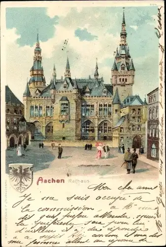 Litho Aachen in Nordrhein Westfalen, Rathaus