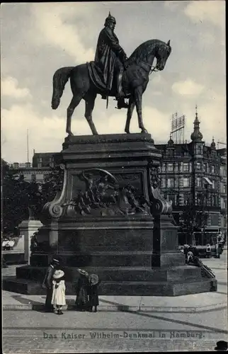 Ak Hamburg Mitte Neustadt, Kaiser Wilhelm Denkmal