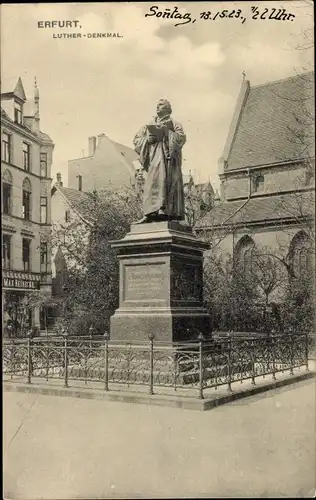 Ak Erfurt in Thüringen, Luther Denkmal