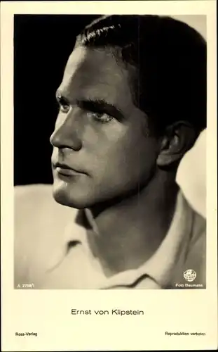 Ak Schauspieler Ernst von Klipstein, Ross Verlag A 2759 1, Terra Film