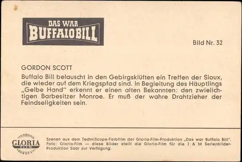 Ak Schauspieler Gordon Scott, Filmszene, Das war Buffalo Bill, Cowboy, Bild Nr. 32