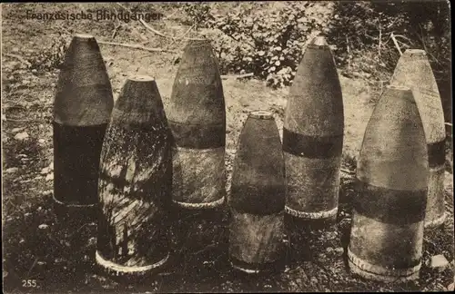 Ak Französische Blindgänger auf den Maashöhen