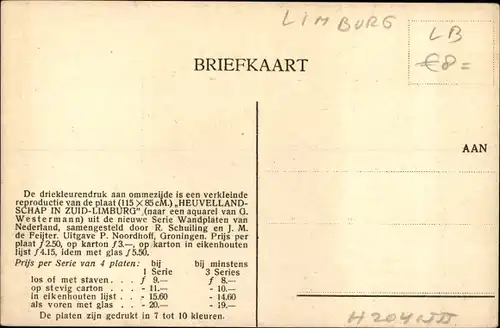 Künstler Ak Westermann, G., Heuvelland-Schap in Zuid-Limburg