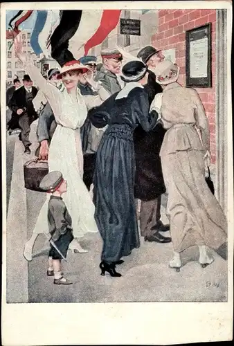 Künstler Ak Wennerberg, Bruno, Siegesdepesche