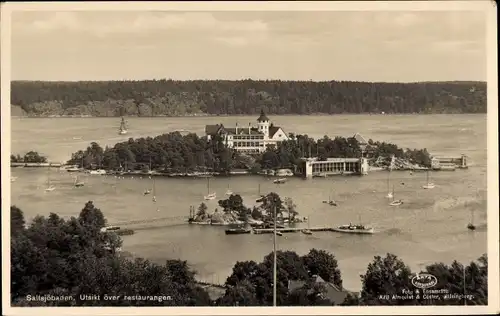 Ak Saltsjöbaden Schweden, Utsikt over restaurangen