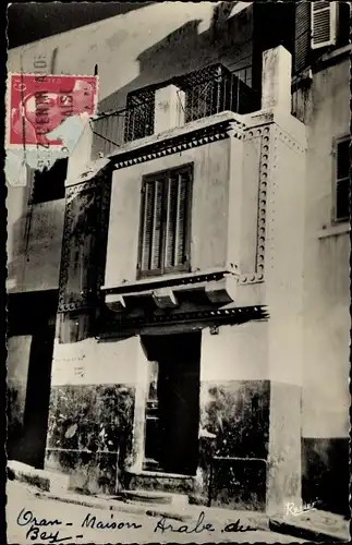 Ak Oran Algerien, Teilansicht vom Haus, Balkon