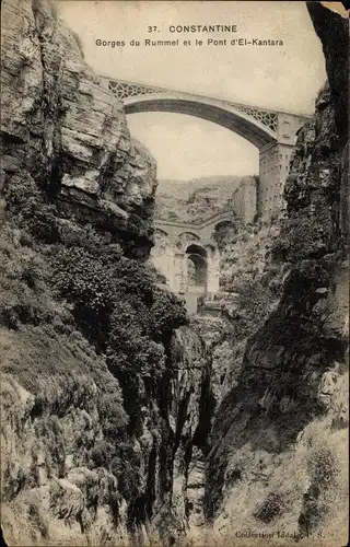 Ak Constantine Algerien, Gorges du Rummel et le Pont d'El Kantara