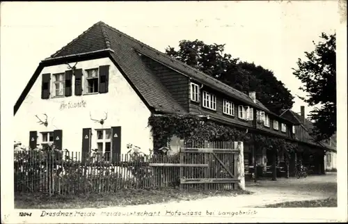 Ak Dresden Langebrück, Heidewirtschaft Hofewiese, Dresdner Heide