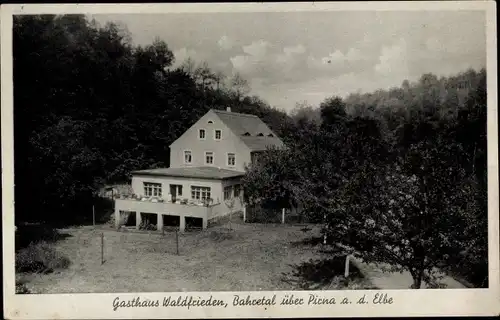 Ak Bahretal Sachsen, Gasthaus Waldfrieden