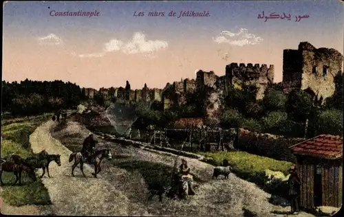 Ak Konstantinopel Istanbul Türkei, Les murs de Jédikoulé