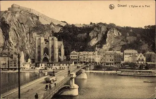 Ak Dinant Namur, L'Eglise et le Pont