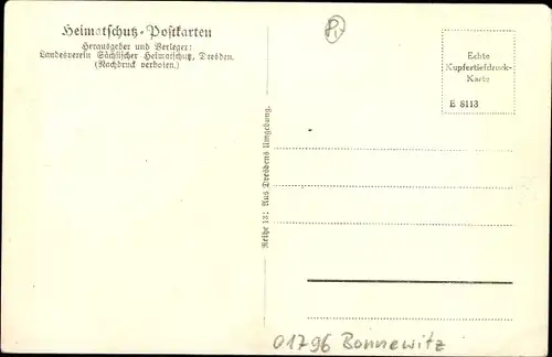 Ak Bonnewitz Pirna in Sachsen, Ortsansicht, Wohnhäuser, Blühender Baum