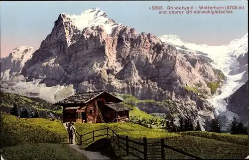 Ak Grindelwald Kanton Bern, Wetterhorn und oberer Grindelwaldgletscher
