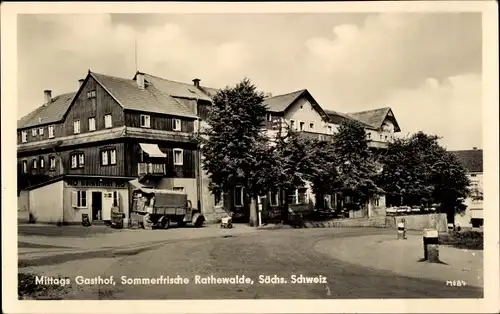 Ak Rathewalde Hohnstein in der Sächsischen Schweiz, Mittags Gasthof