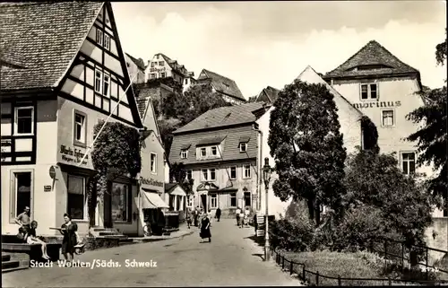 Ak Stadt Wehlen Sächs.Schweiz, Metzger, Ratskeller, Gambrinus