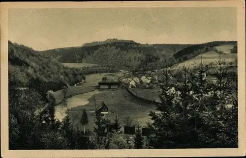 Ak Hennersdorf Augustusburg im Erzgebirge, Panorama