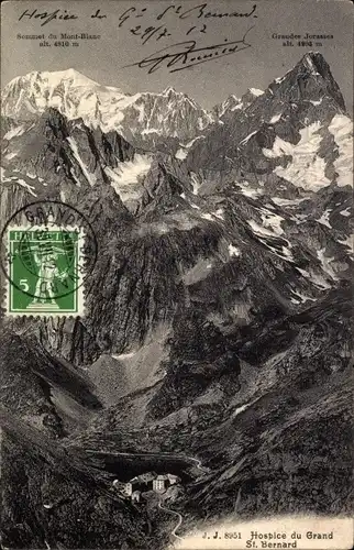 Ak St Bernard Sankt Bernhard Kanton Wallis, Hospice du Grand