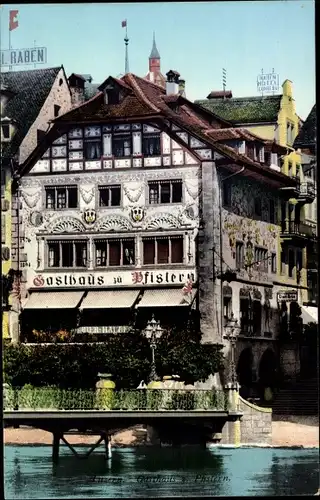 Ak Luzern Stadt Schweiz, Gasthaus zu Pfistern