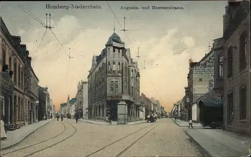Ak Homberg Duisburg im Ruhrgebiet, Augustastraße Ecke Moerser Straße