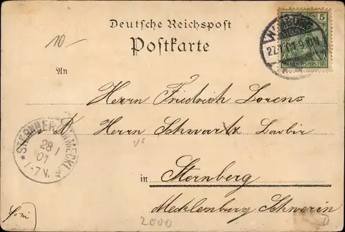 Litho Hamburg Mitte Altstadt, Lombardsbrücke