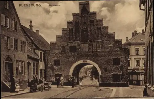 Ak Flensburg in Schleswig Holstein, Nordertor