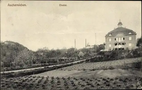 Ak Aschersleben im Salzlandkreis, Partie im Einetal