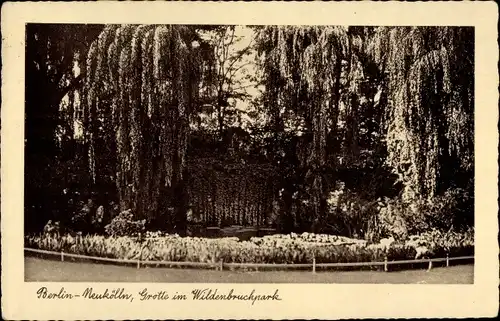 Ak Berlin Neukölln, Grotte im Wildenbruchpark