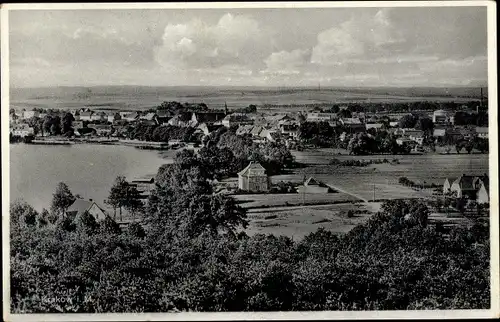 Ak Krakow am See in Mecklenburg, Blick auf den Ort