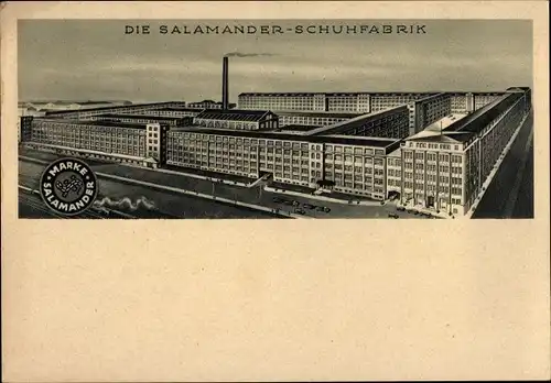 Ak Kornwestheim in Württemberg, Salamander Schuhfabrik