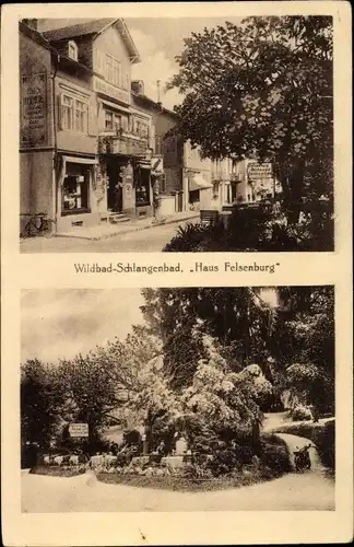 Ak Wildbad Schlangenbad im Taunus Hessen, Restaurant Haus Felsenburg