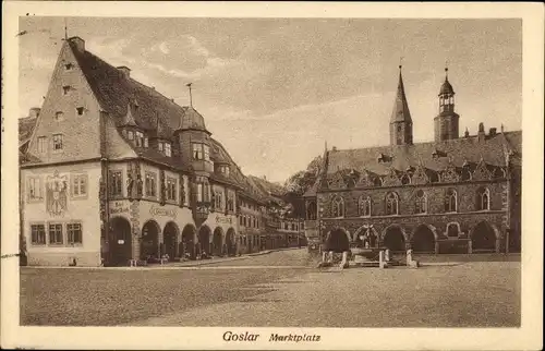 Ak Goslar am Harz, Marktplatz