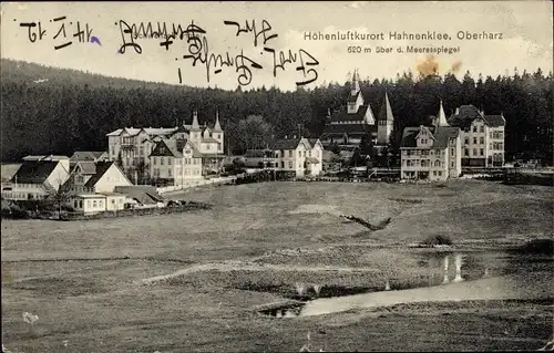 Ak Hahnenklee Bockswiese Goslar im Harz, Panorama, Hotel