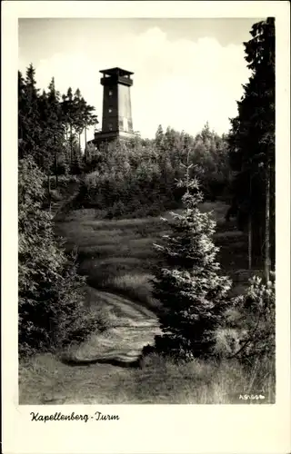 Ak Schönberg am Kapellenberg Bad Brambach im Vogtland, Kapellenberg Turm