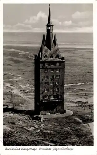 Ak Nordseebad Wangerooge Ostfriesland, Westturm, Jugendherberge