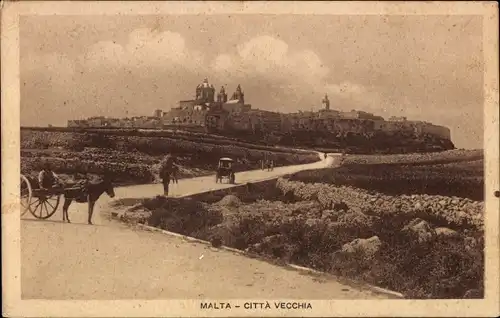 Ak Malta, Citta Vecchia, Fuhrwerk