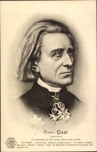 Ak Komponist Franz Liszt, Portrait