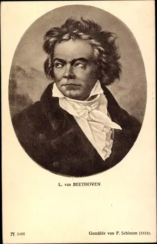 Künstler Ak Schimon, F., Ludwig van Beethoven, Deutscher Komponist, Wiener Klassik