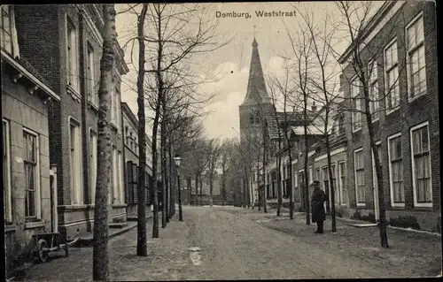 Ak Domburg Veere Zeeland Niederlande, Weststraat
