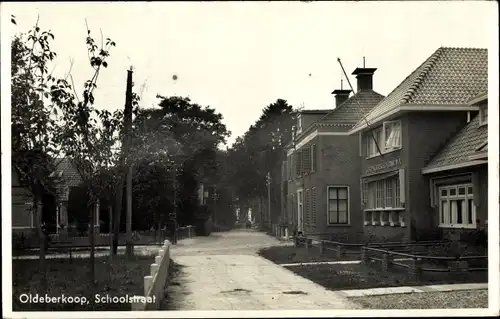 Ak Oldeberkoop Friesland Niederlande, Schoolstraat