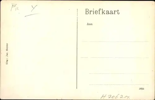 Ak Noordwolde Friesland Niederlande, Hoofdstraat, Westeind, Hoofdbrug, Postkantoor