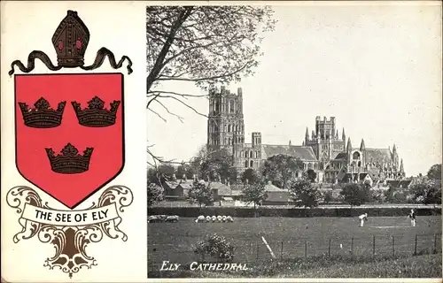 Wappen Ak Ely East of England, Cathedral, The See of Ely